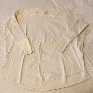 J. Crew Soft Cream Long Sleeve Tee